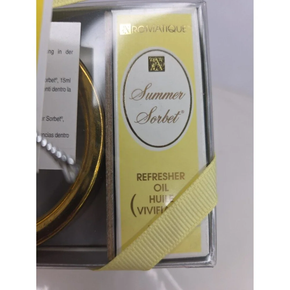 Vintage Aromatique Summer Sorbet Refresher Oil & Light Bulb Fragrance Ring NOS